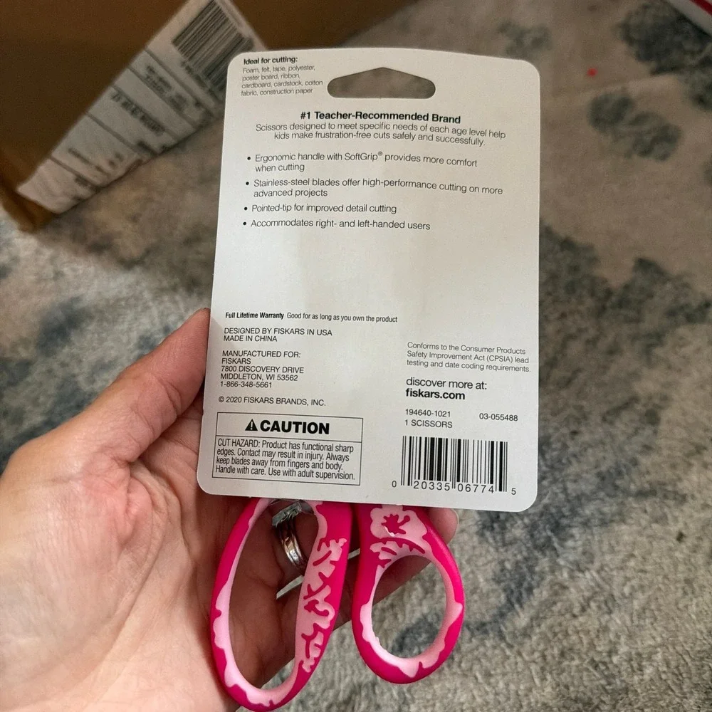 Fiskars Scissors 8+ Pink Girls‎ School New